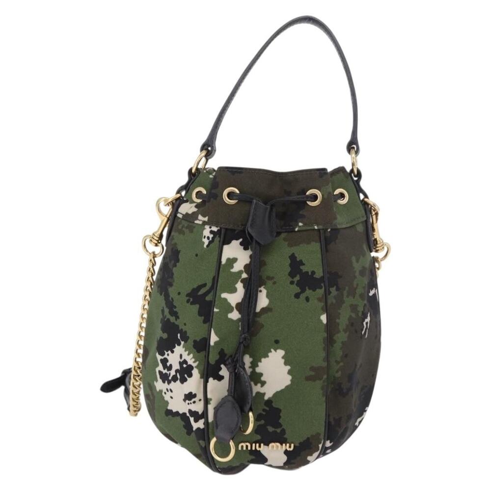 Miu Miu Matelasse Handbag Green